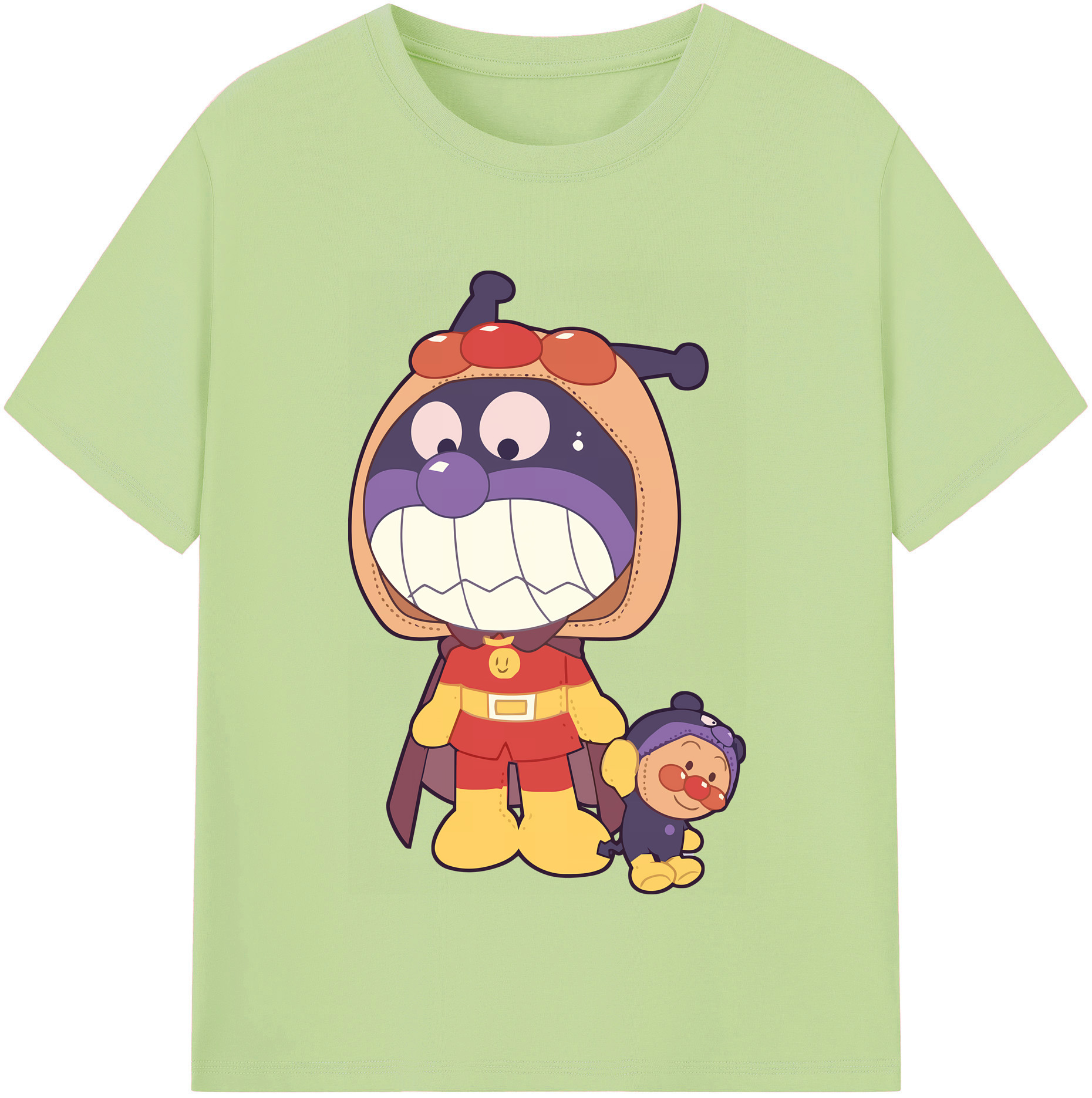 （画像用） アンパンマン Anpanman 綿100％半袖Tシャツ（フロントプリント）